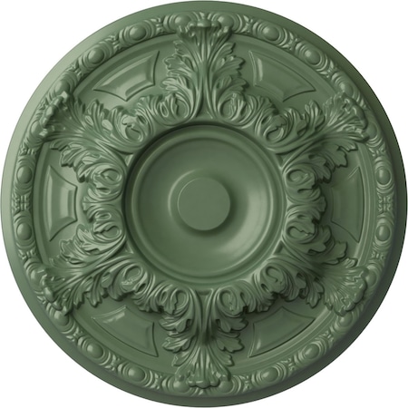 Ekena Millwork Granada Ceiling Medallion (Fits Canopies up to 7 1/8"), Hand-Painted Athenian Green, 19"OD x 1 1/2"P CM19GAAGF
